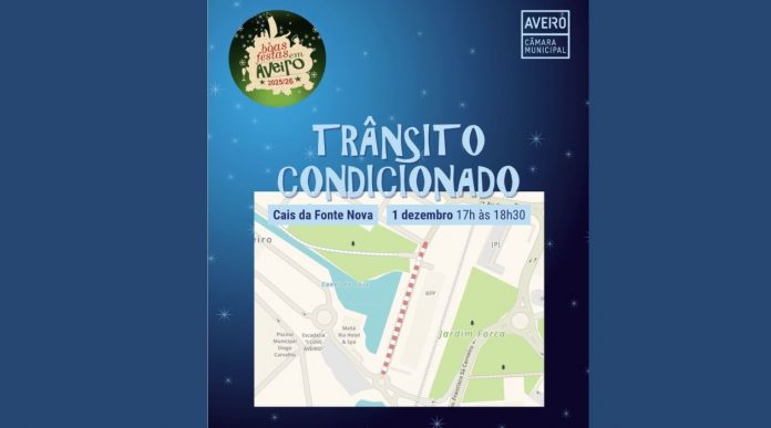 Condicionamento de trânsito – Cais da Fonte Nova - 1 de dezembro