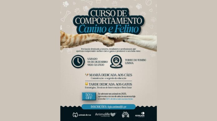 Curso pioneiro em Lisboa aborda o comportamento de cães e gatos